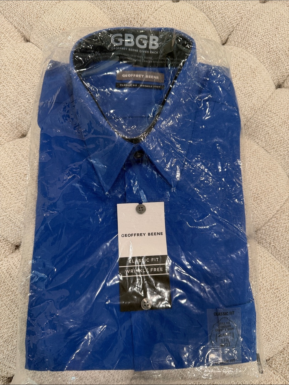 Geoffrey Beene Royal Blue Classic Fit Dress Shirt